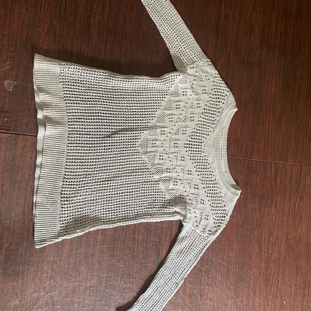 American Eagle Outfitters Gray Knit Cardigan